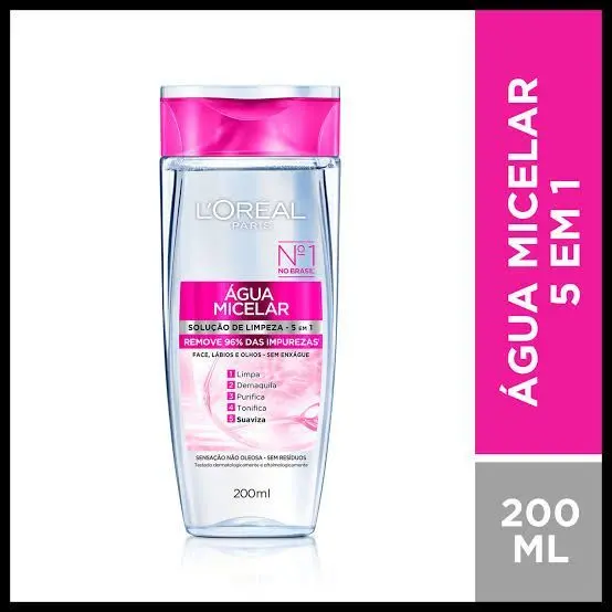Água Micelar L'Oréal Paris Dermo Expertise 5 em 1 - 200ml