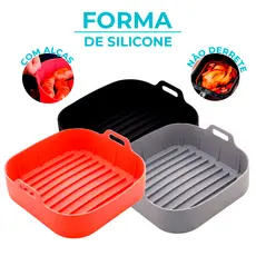 Formas De Silicone Quadrada Air fryer Antiaderente Cesto Silicone Fritadeira Elétrica