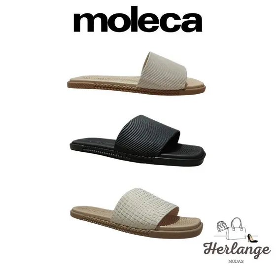 Sandália Feminina Moleca Rasteira Slide Macia Flexível Ref:5494.100