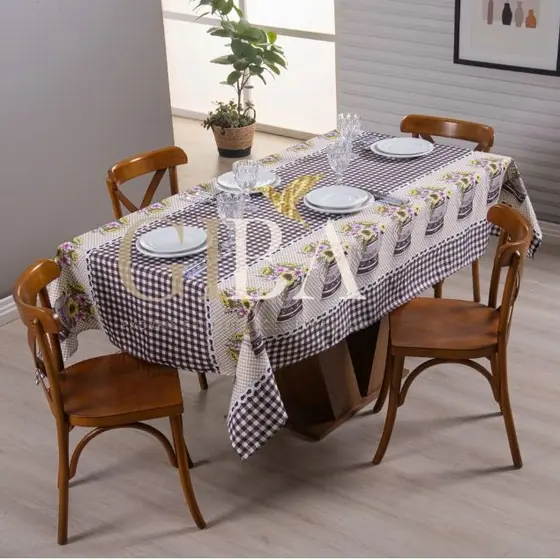 TOALHA DE MESA  6 CADEIRAS  200X145CM  ESTAMPADA