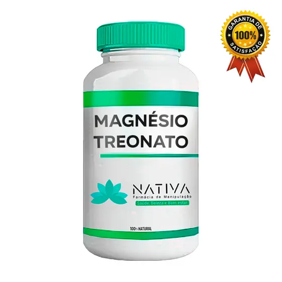 Magnésio L-Treonato 300mg 120 Cápsulas Suplemento Natural