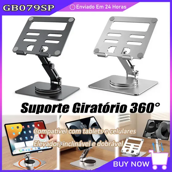Suporte Alumínio Telescópico Giratório Para Tablet Pad 10.6  Pronta Entrega