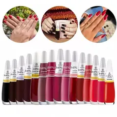 KIT 15 ESMALTES EM TONS ESCUROS E VERMELHOS IMPALA