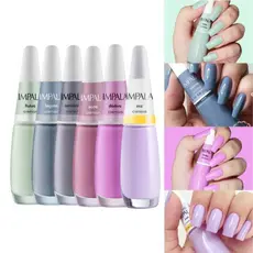 IMPALA ESMALTES CLÁSSICOS TONS PASTÉIS VERDE, AZUL, ROXO, ROSA E LILÁS