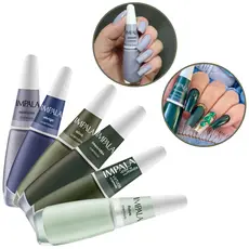 KIT ESMALTE IMPALA TONS DE VERDE CREMOSO CLÁSSICOS COR DA SUA MODA TENDÊNCIA