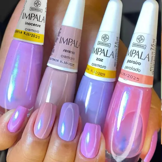 KIT DE EMALTES IMPALA PEROLADO MAIS VENDIDOS CREMOSO MANICURE TENDENCIA
