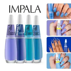 KIT ESMALTE IMPALA ATACADO TONS AZUL LILAS ROXO CREMOSO