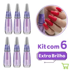 KIT ESMALTES IMPALA VERNIZ EXTRA BRILHO ROXINHO SECAGEM RÁPIDA