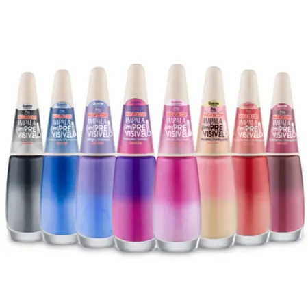 KIT ESMALTES IMPALA IMPREVISÍVEL DUO COLOR MUDA DE COR LANÇAMENTO