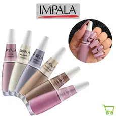 IMPALA KIT 6 ESMALTES CREMOSO COLEÇÃO COR DA SUA MODA TONS DE NUDE ROSA E LILAS