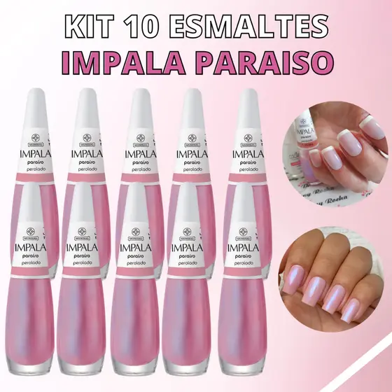 KIT DE ESMALTES IMPALA PARAÍSO PEROLADO MISTURINHA CINTILANTE ATACADO MANICURE