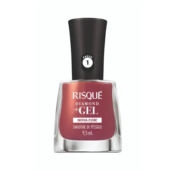 ESMALTE RISQUÉ DIAMOND GEL SMOOTHIE DE PÊSSEGO 9,5ML
