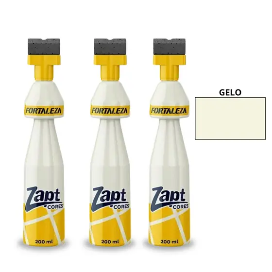 Kit 3 Zapt Tinta Para Rejunte Gelo Fortaleza 200ml Prático Alta Cobertura Piso Parede Banheiro