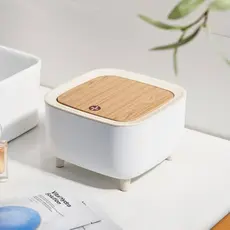 Mini Lixeira de Mesa Portátil 1,5 Litros C/ Tampa Escritório