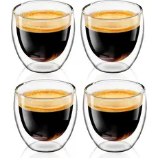 6 Pçs Vidro Caneca De Café Dupla Isolamento Térmico 50ML Jogo 6 Xícaras P/ Café Dupla Parede De Vidro Duplo Barato