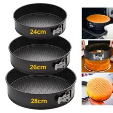 Kit 3 Formas Assadeira Com Fundo Removível Bolos Tortas Antiaderente Condução De Calor Uniforme