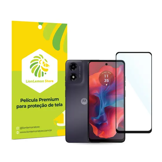 Película de Vidro Ultrashield LionLemon p/ Motorola Moto G04 / G04S