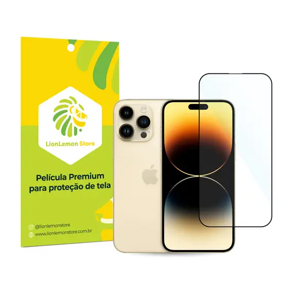 Película de Vidro Ultrashield LionLemon p/ iPhone 14/14 Pro