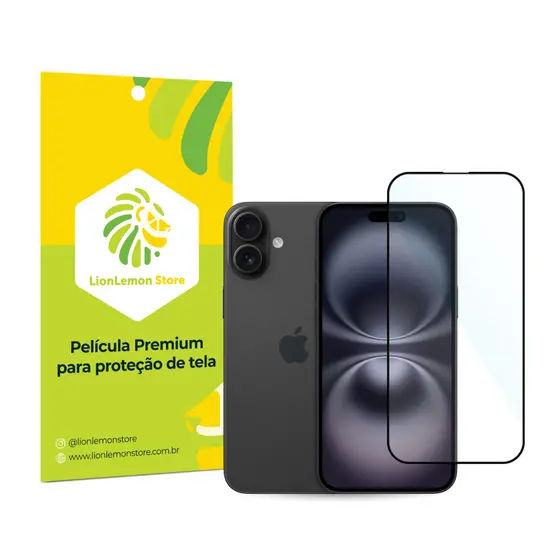 Película de Vidro Ultrashield LionLemon para iPhone 16 Plus