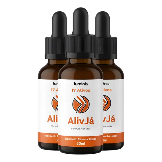 3x Aliv Já 30ml Original - Única Fórmula Testada E Aprovada Aliv Já