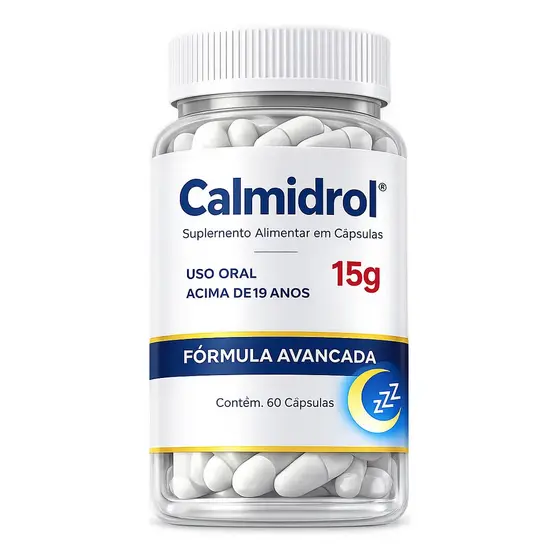 1 Frasco Calmidrol 60 Capsulas Suplemento Relaxante