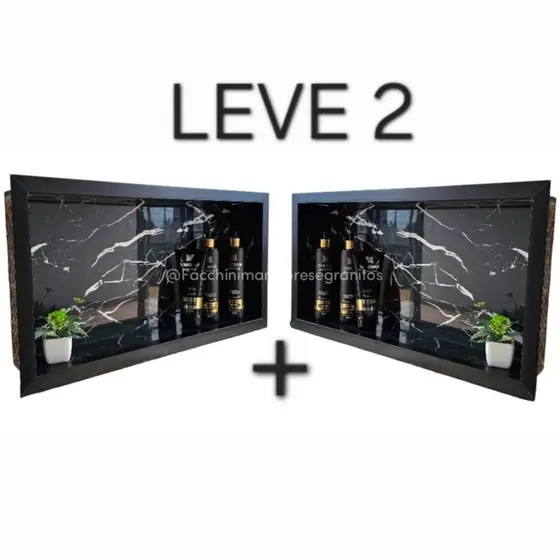PROMOÇÃO 2 UNIDADES  nicho 60x30cm porta shampoo de embutir A PRONTA ENTREGA.