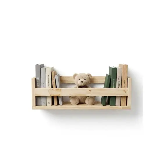 Prateleira madeira Pinus- Nicho livros infantil  Suporte para livros Decoração