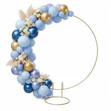 Arco Metálico para Decoração 50cm Dourado – Suporte para Festa, Painel, Balões e Arranjos