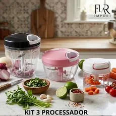 Processador De Alho Manual 170ml 500ml 900ml Triturador corda Manual Moedor Picador Alimento Legumes Promoção