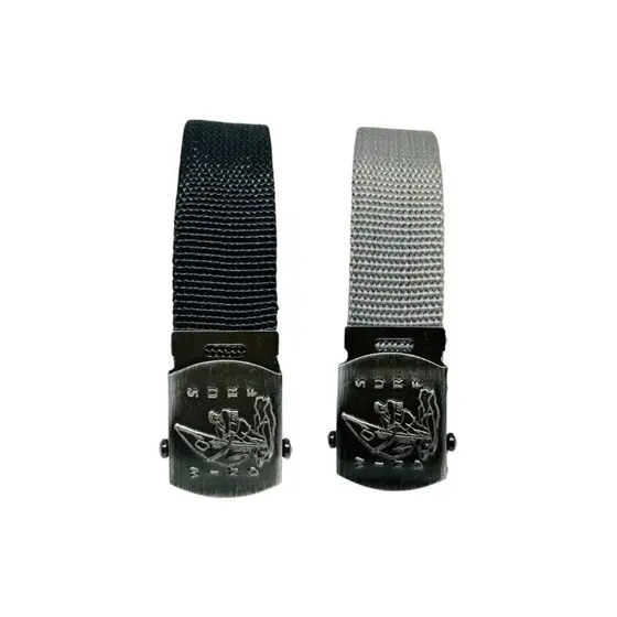 Kit 2 Cinto Masculino Elegante Plus Size Tático Tecido Nylon Resistente Fivela Grafite - Tom