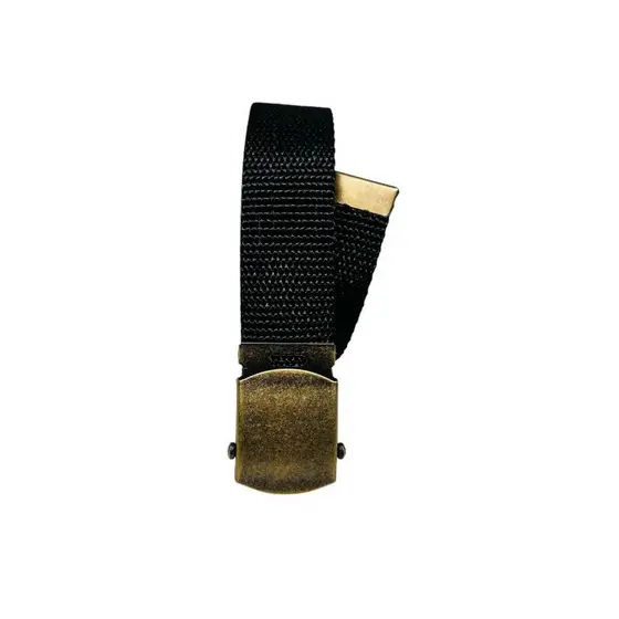 Cinto Masculino Tático Básico Resistente De Nylon Fivela Ouro Velho Ajustável Plus Size - Nicolas
