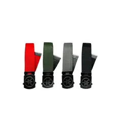kit 4 Cinto Masculino Elegante Tecido Nylon Resistente Tático Fivela Caveira Grafite Básico - Luka