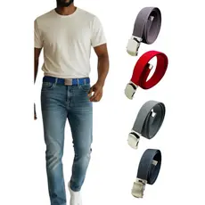 Cinto Masculino Ajustável Básico Casual Elegante Tecido Nylon Reforçado FIvela Metal Simples - Noah