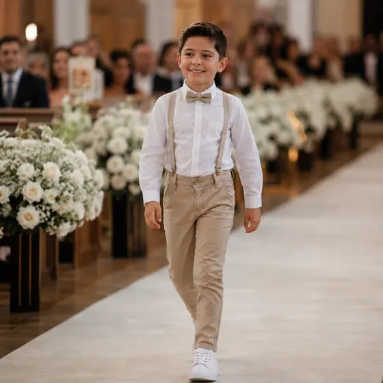 Conjunto Social Infantil Completo Menino Festa Casamento Pajem Batizado