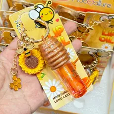 Mel Lip Oil Essence Gloss Transparente Hidratante Glaze Com Chaveiro Pode Ser Pendurado No Saco