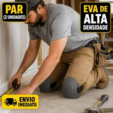 Joelheira de Proteção Civil EVA Ajustável para Trabalho 2 pçs