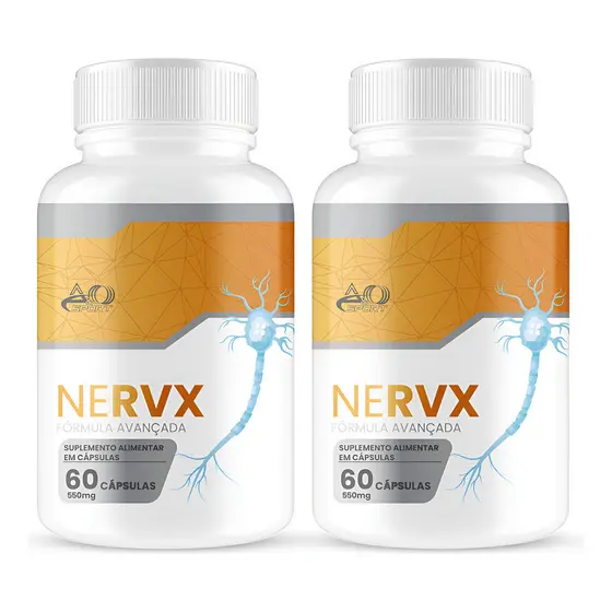 2 Nervx Suplemento - Vitaminas B1 E B12 - Sistema Nervoso Sem Sabor