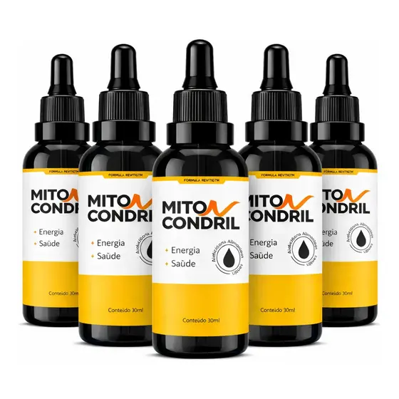 Mitocondril Original - 5 Frascos - Formula Nova
