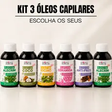 Kit 3 óleos vegetais para umectação terapia capilar hidratação nutrição Protect Hair 60ml