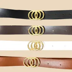 Kit 4 Cinto Feminino da Moda argola Tripla