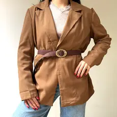 Kit 3 Cinto Feminino da Moda Redonda Camurça