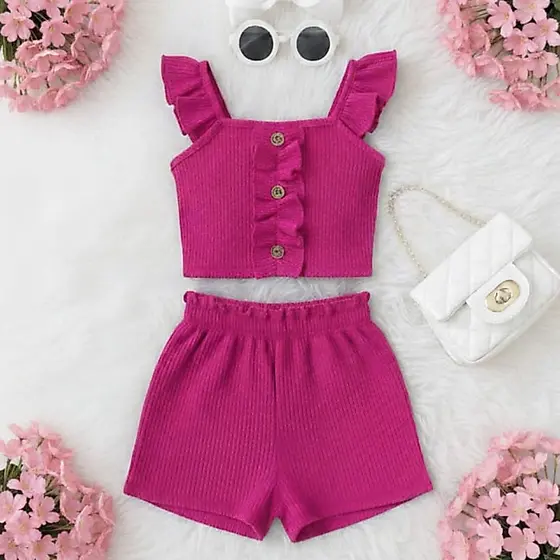 Conjunto infantil Tecido Canelado Fresquinho e Estiloso