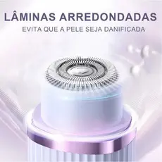 Depilador elétrico com navalha dupla e delicadeza  Recarregável com Tecnologia avançada  Indolor-envio rápido