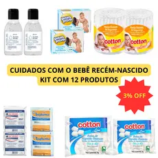 Kit Recém Nascido Cuidados Na Maternidade Mãe e Bebê Pós Parto 12 Itens