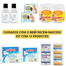Kit Bebê  Recém Nascido Cuidados Maternidade Mãe e Bebê Pós Parto 12 Produtos