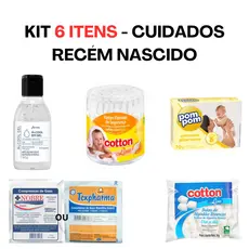 6Produtos Kit Recém Nascido Cuidados Na Maternidade Mãe e Bebê Pós Parto 6 itens