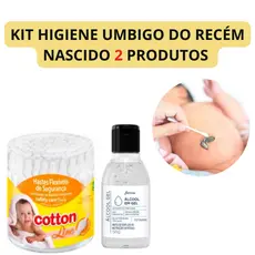 Kit Higiene Do Coto Umbilical Do Bebê 2 Itens