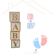 Cubos Baby Pintado / Decoração de Festa / Decoração Chá de Bebê e Revelação MDF 30CM