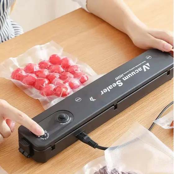 Seladora a Vácuo Portátil para Alimentos - Máquina de Embalar a Vácuo + 10 Sacos de Brinde