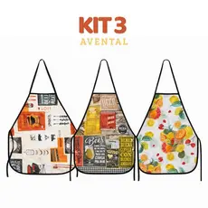 Kit com 3 Capas De Avental Impermeável e Resistente Uso profissional e Doméstico.
